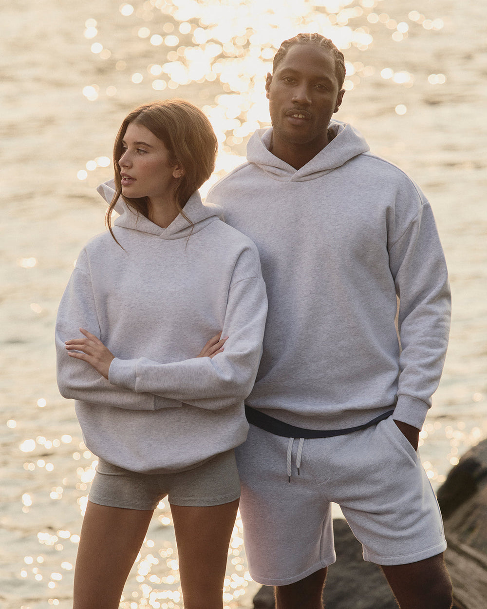 Vuori Restore Oversized Hoodie Pale Grey Heather
