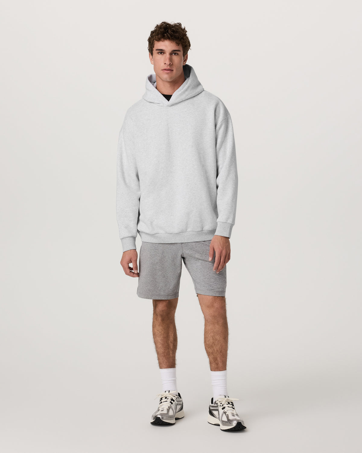 Vuori Restore Oversized Hoodie Pale Grey Heather