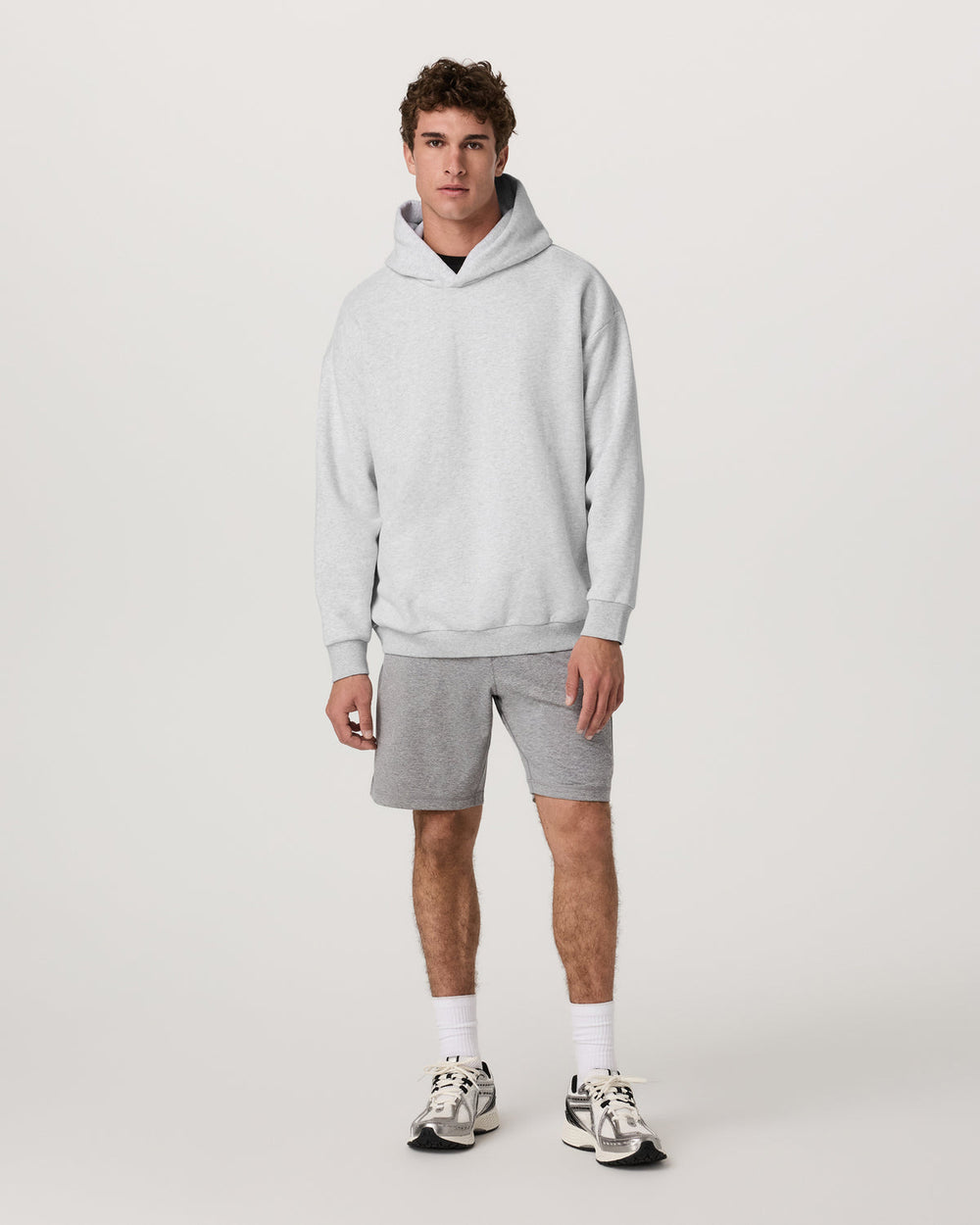 Vuori Restore Oversized Hoodie Pale Grey Heather