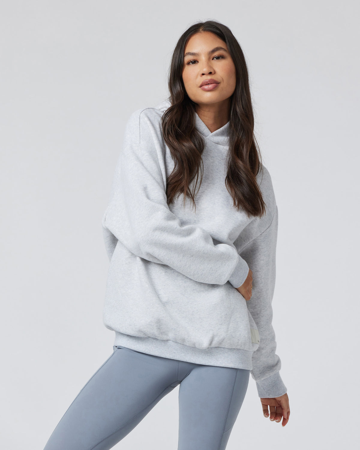 Vuori Restore Oversized Hoodie Pale Grey Heather