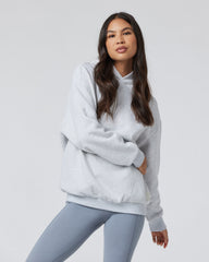 Vuori Restore Oversized Hoodie Pale Grey Heather