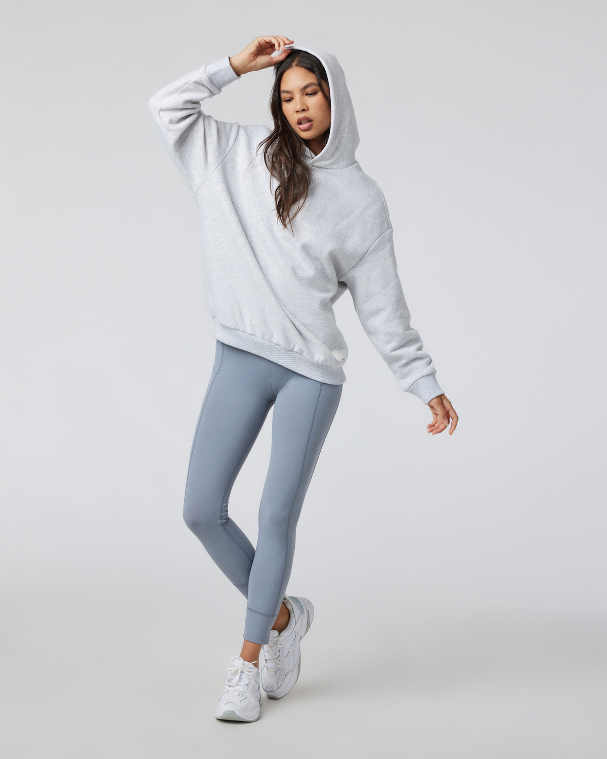 Vuori Restore Oversized Hoodie Pale Grey Heather