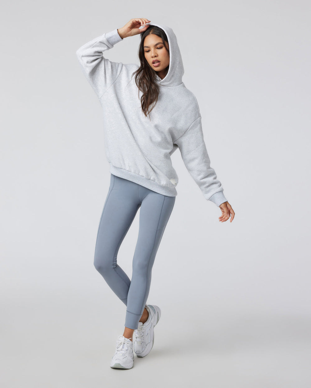 Vuori Restore Oversized Hoodie Pale Grey Heather