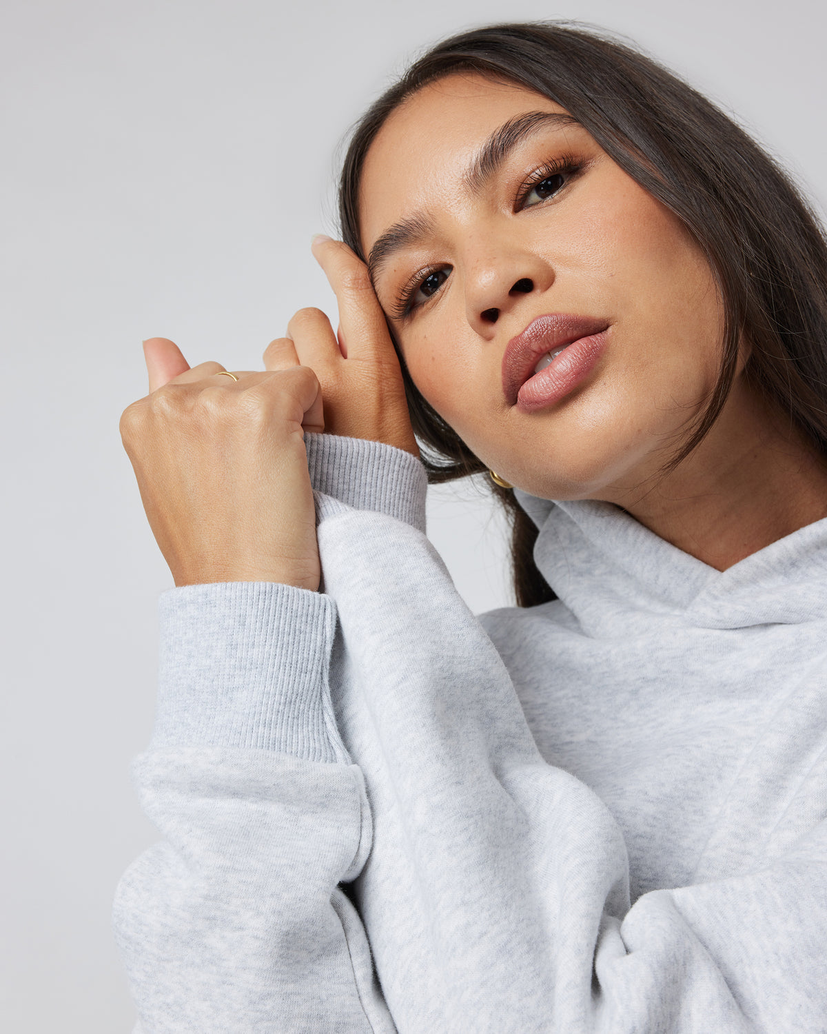 Vuori Restore Oversized Hoodie Pale Grey Heather