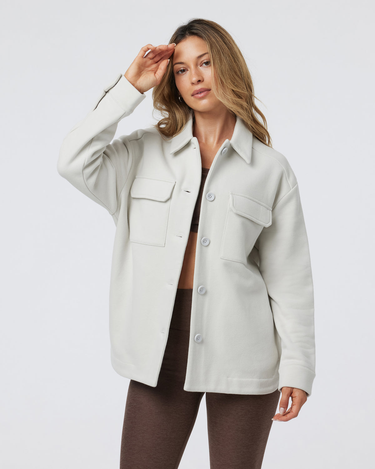 Vuori Restore Shirt Jacket Salt French Terry Shirt