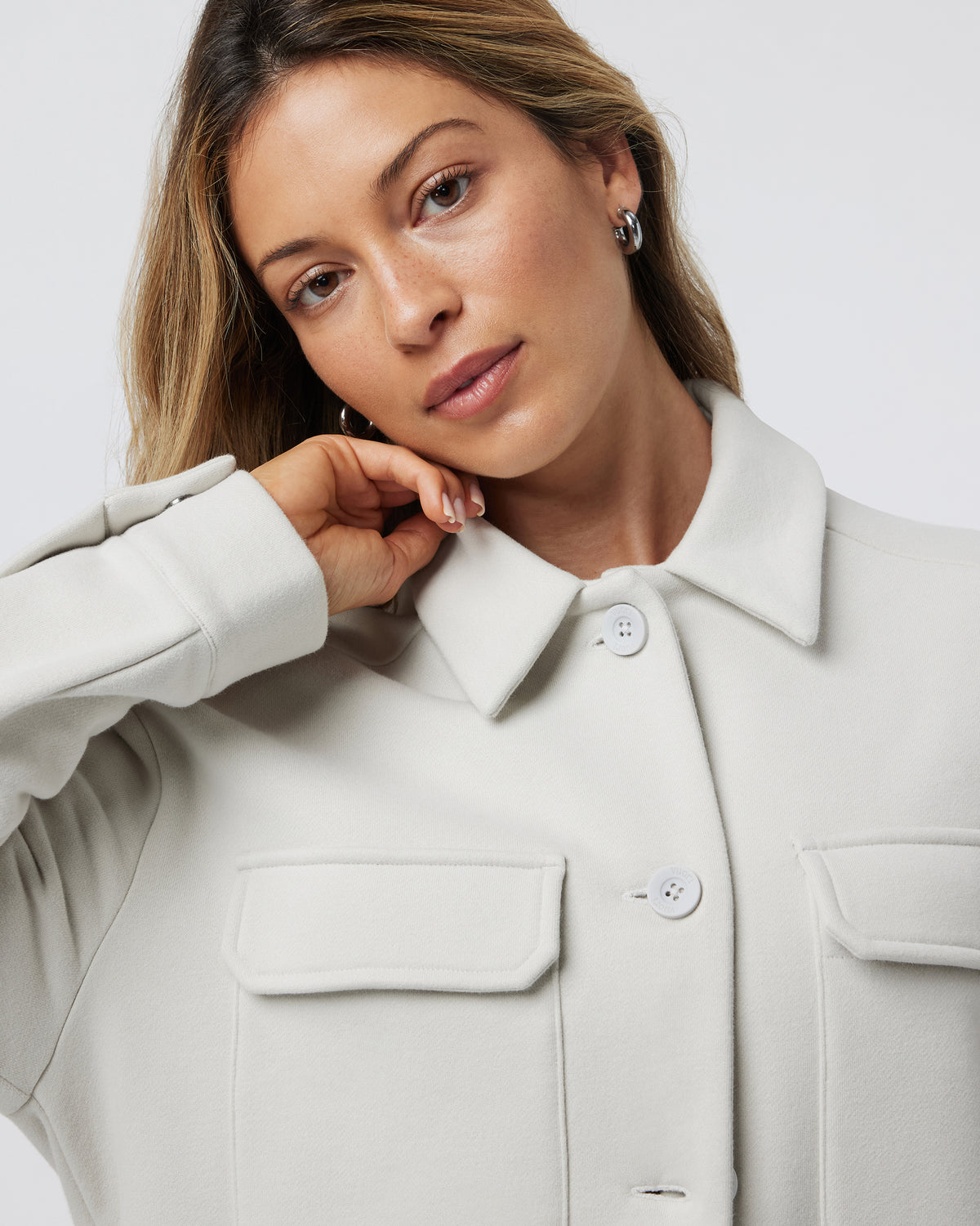 Vuori Restore Shirt Jacket Salt French Terry Shirt