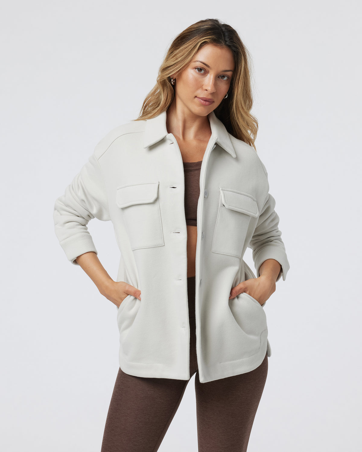 Vuori Restore Shirt Jacket Salt French Terry Shirt