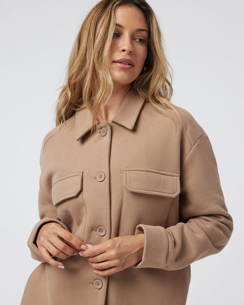 Vuori Restore Shirt Jacket Goldenrod French Terry Shirt
