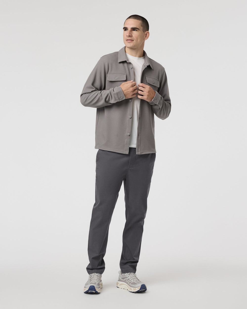 Vuori Fletcher Elastic Waist Pant Athletic Slim Fit 30" Dark Pewter