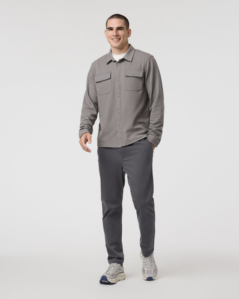 Vuori Fletcher Elastic Waist Pant Athletic Slim Fit 30" Dark Pewter
