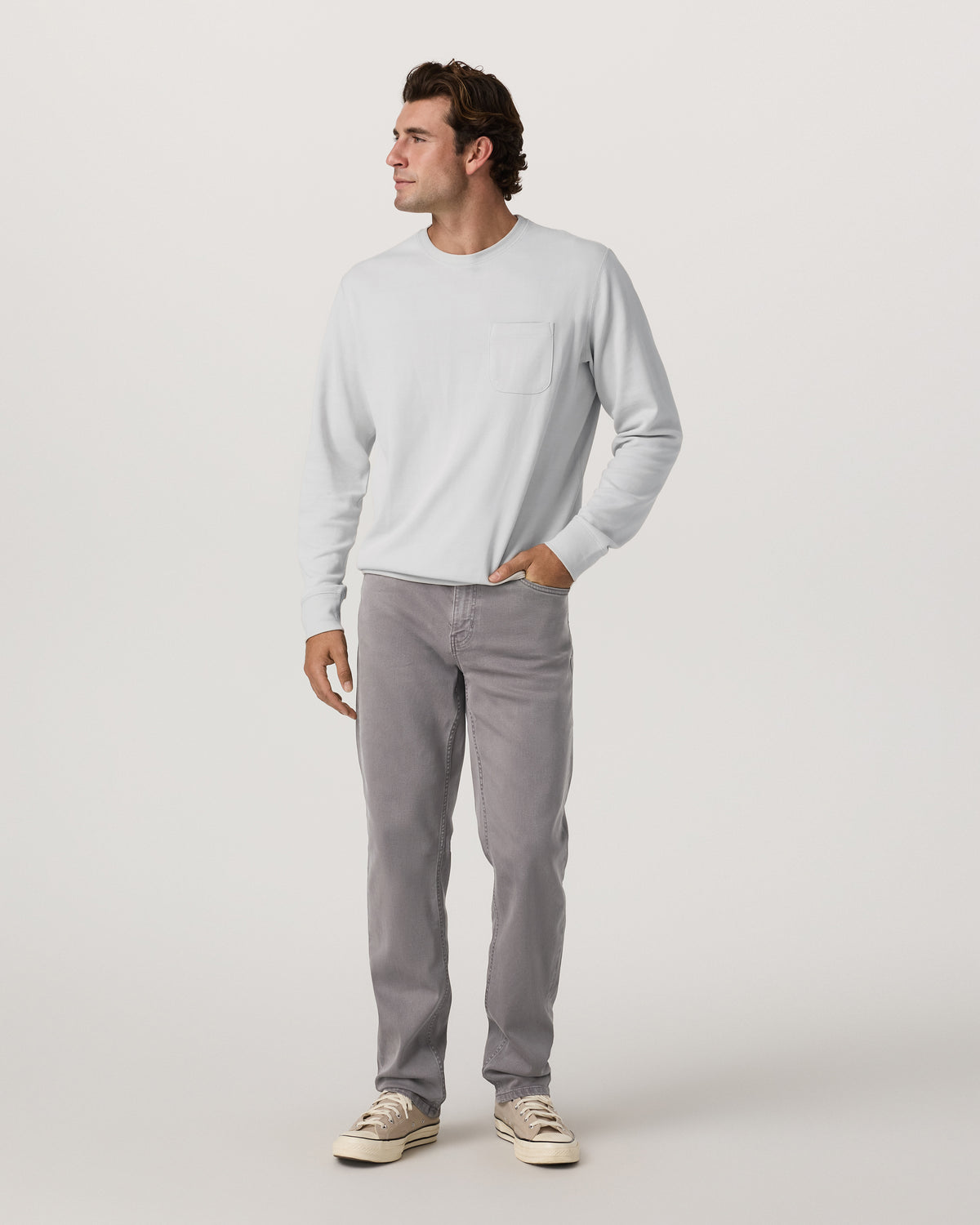 Vuori Benton Stretch Twill Pant Classic Fit 30" Cavern Grey Jeans