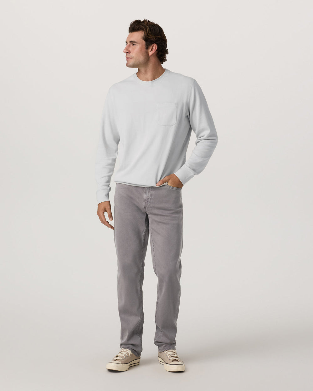 Vuori Benton Stretch Twill Pant Classic Fit 30" Cavern Grey Jeans