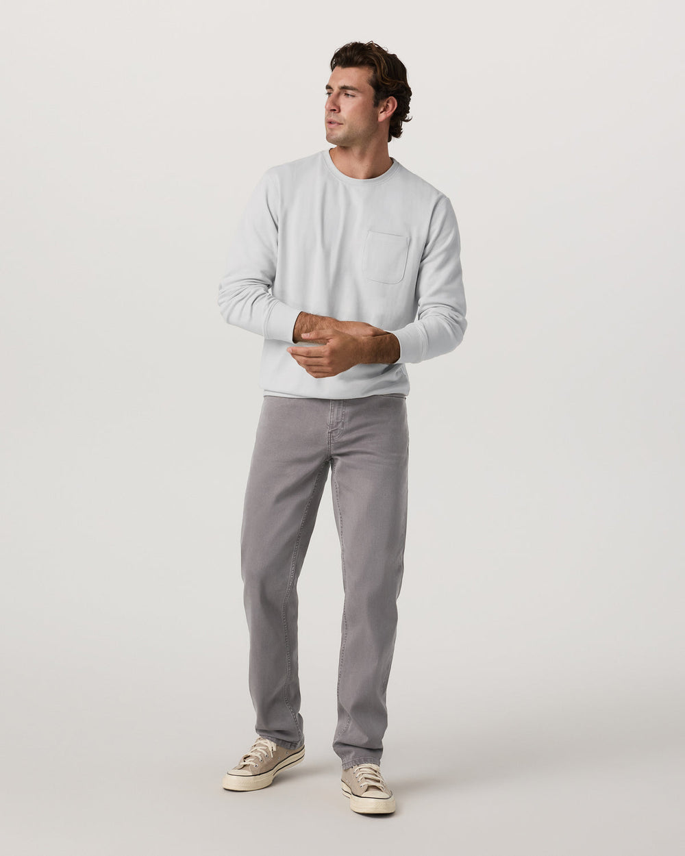 Vuori Benton Stretch Twill Pant Classic Fit 30" Cavern Grey Jeans