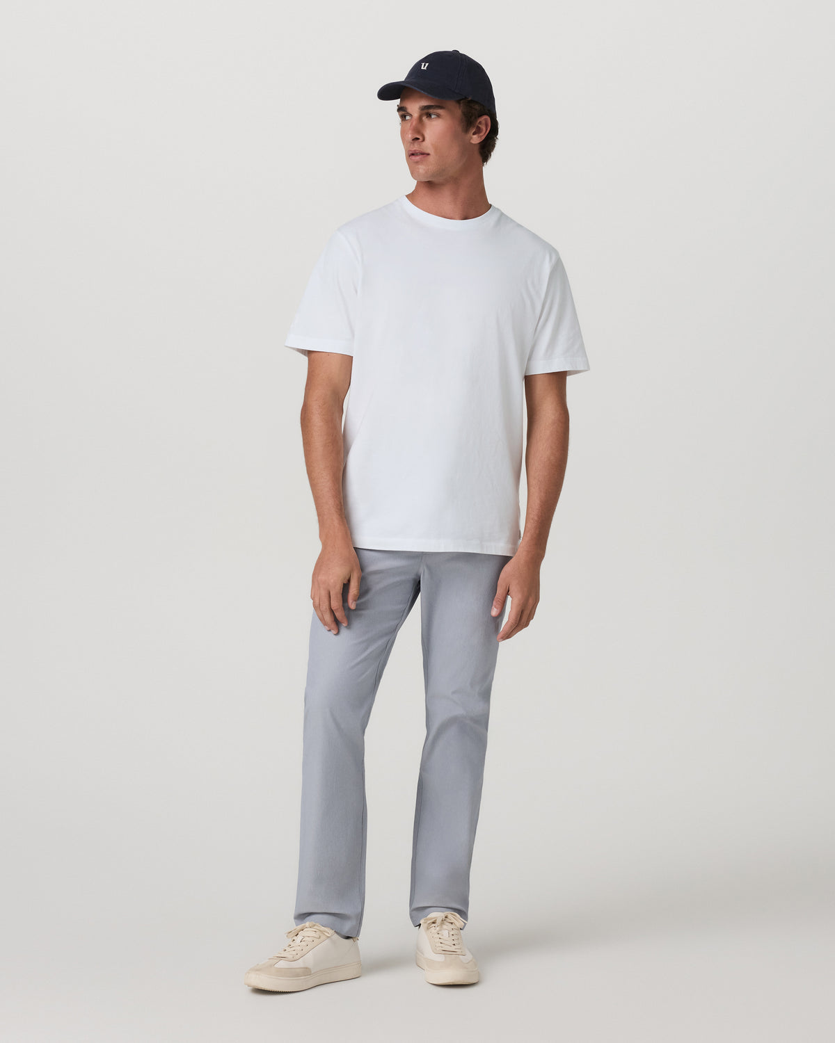 Vuori Cascade Elastic Waist Trouser Classic Fit 30" Heather Grey