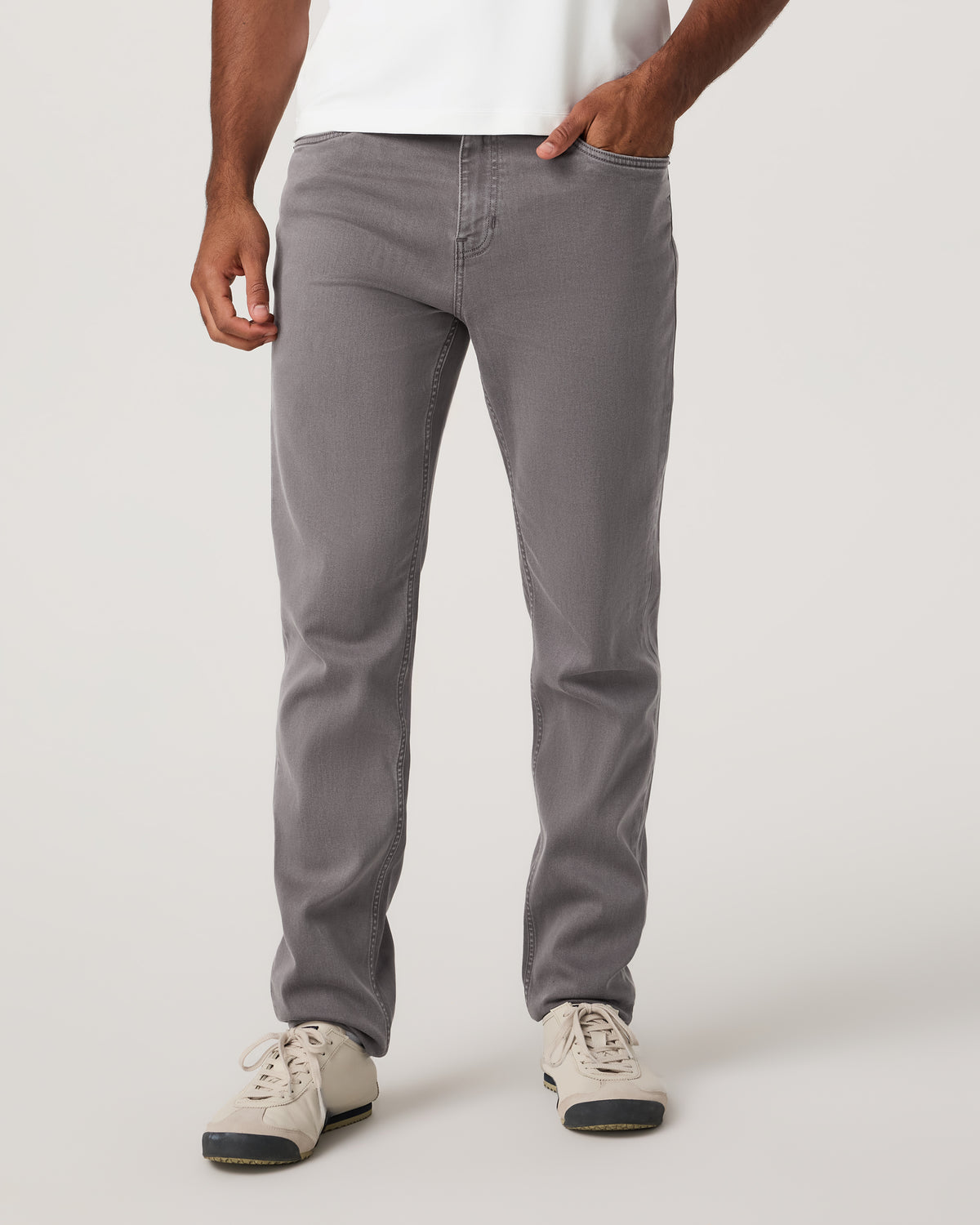 Vuori Benton Stretch Twill Pant Athletic Slim Fit 30" Cavern Grey