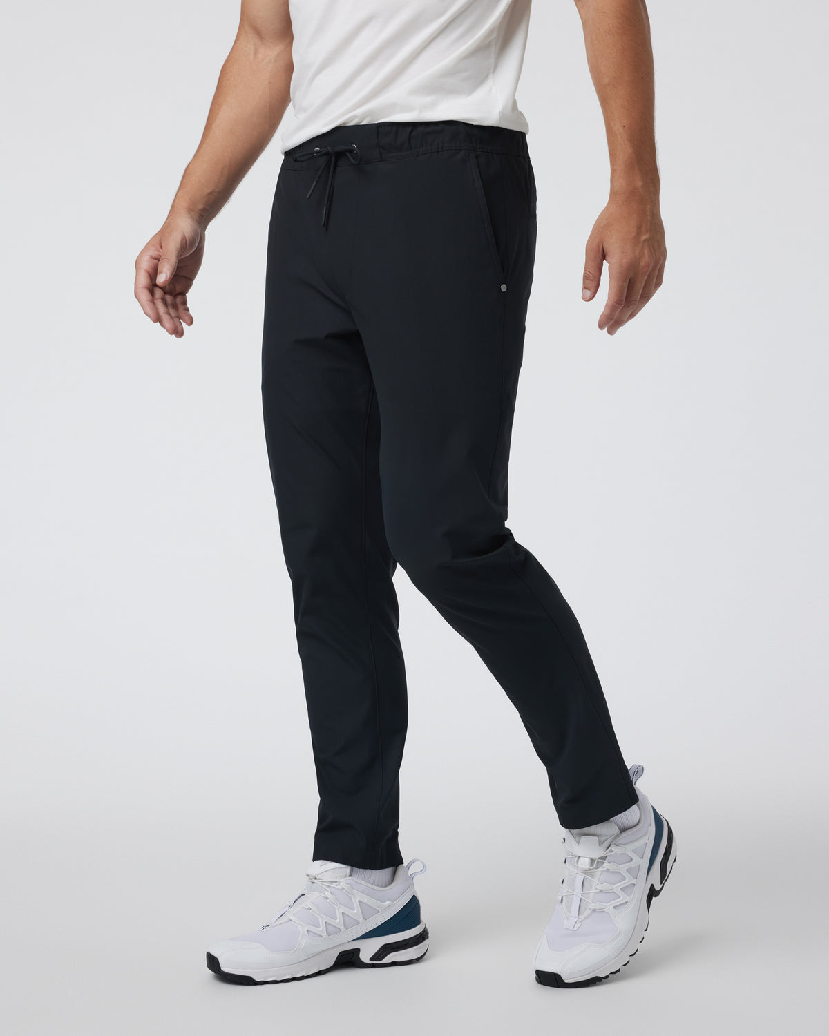 Vuori Meta Elastic Waist Pant Black 5-Pocket Stretch Pants