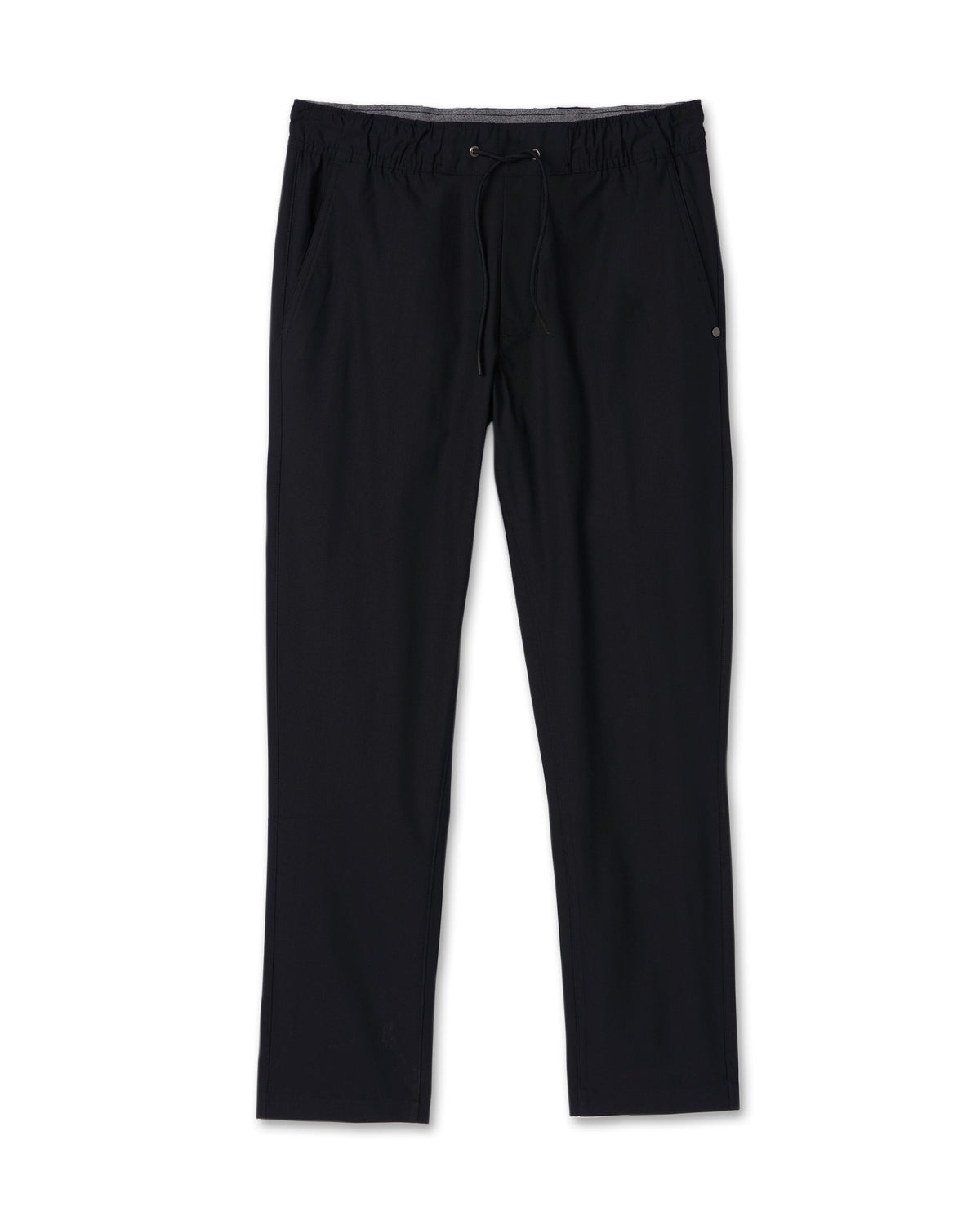 Vuori Meta Elastic Waist Pant Black 5-Pocket Stretch Pants