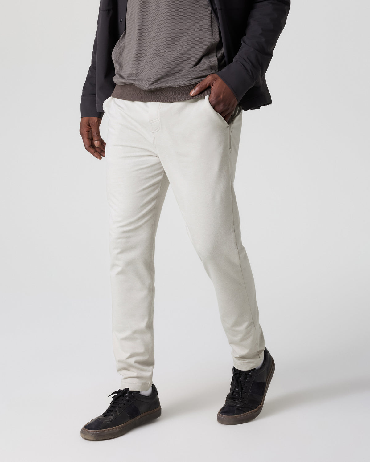 Vuori Coronado Pant Men's Salt Heather Zip Up Hoodie