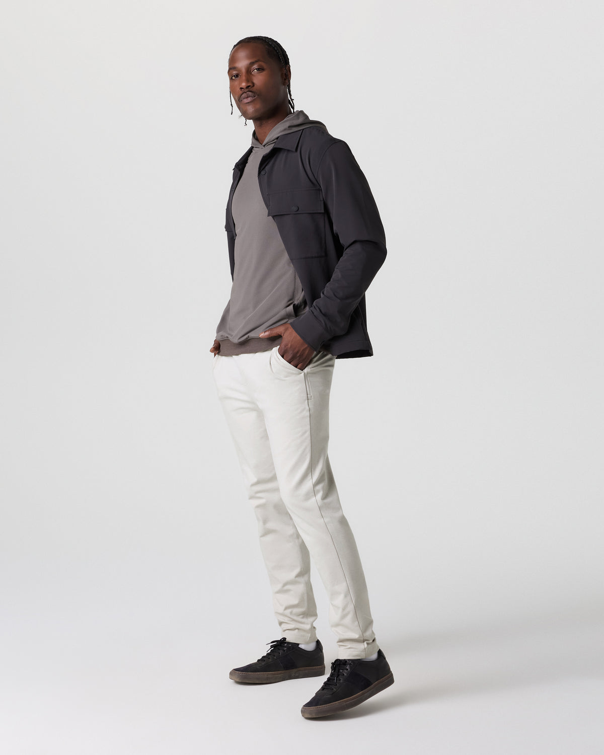 Vuori Coronado Pant Men's Salt Heather Zip Up Hoodie