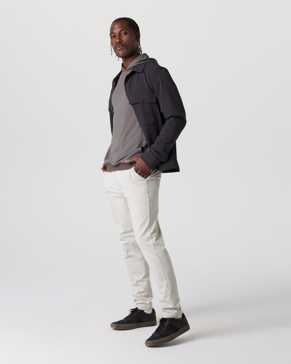 Vuori Coronado Pant Men's Salt Heather Zip Up Hoodie