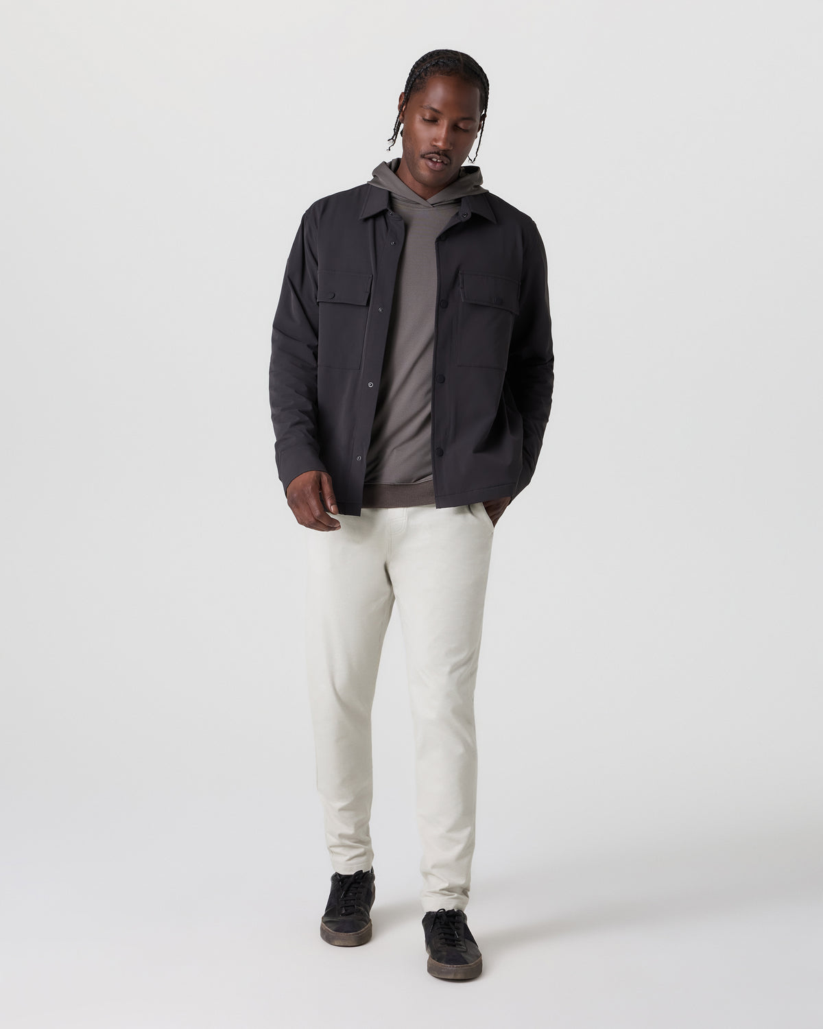 Vuori Coronado Pant Men's Salt Heather Zip Up Hoodie