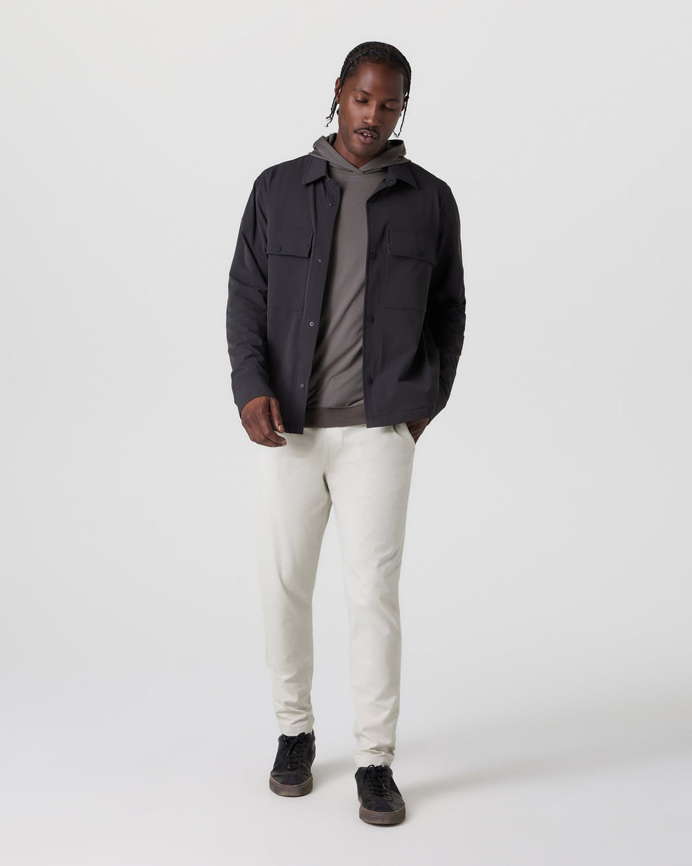 Vuori Coronado Pant Men's Salt Heather Zip Up Hoodie