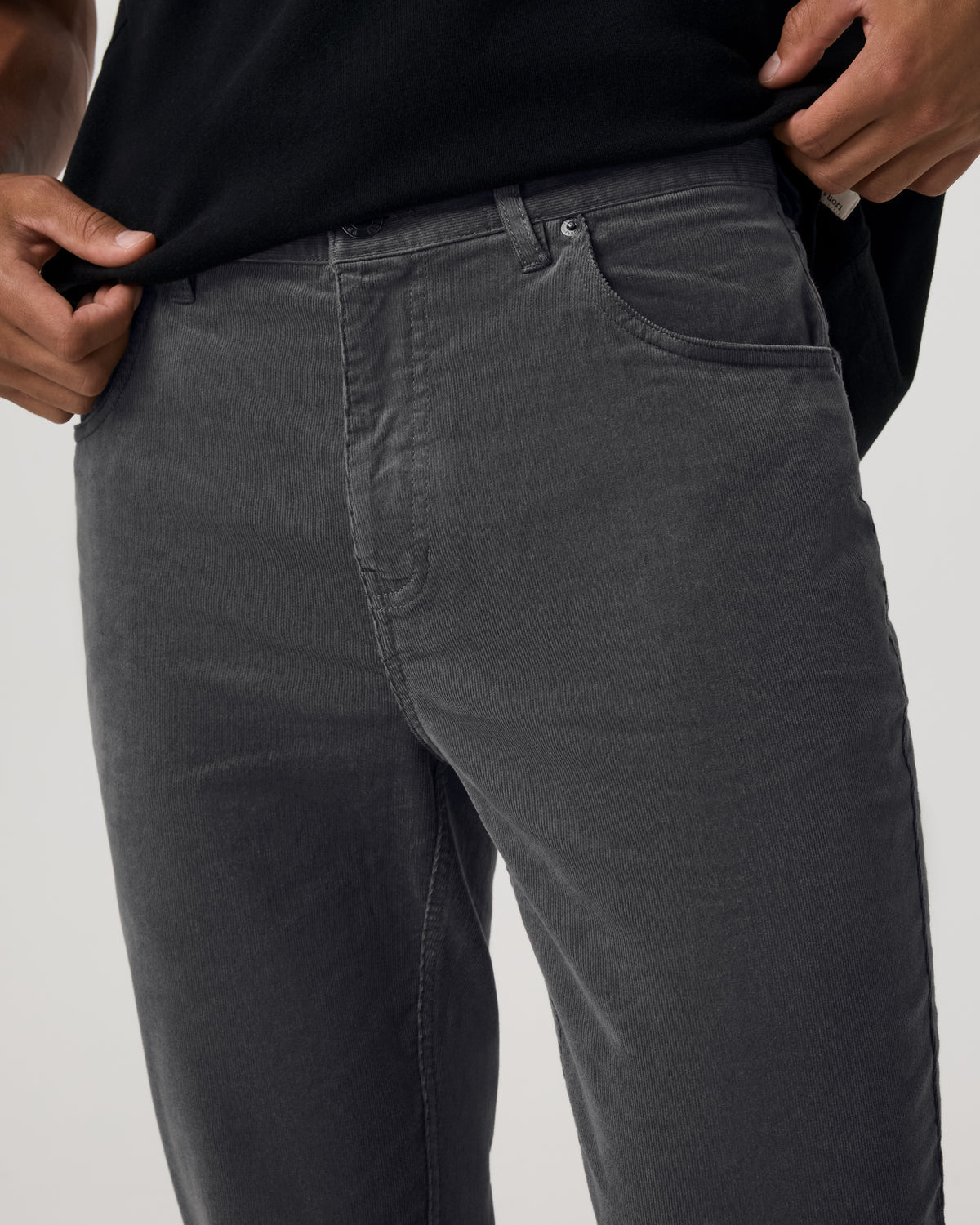 Vuori Optimist 5 Pocket Cord Pant Athletic Slim Fit Charcoal