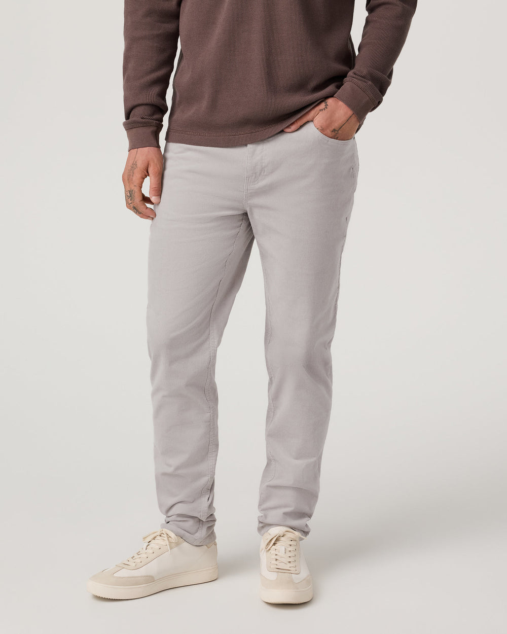 Vuori Optimist 5 Pocket Cord Pant Athletic Slim Fit Amethyst Grey
