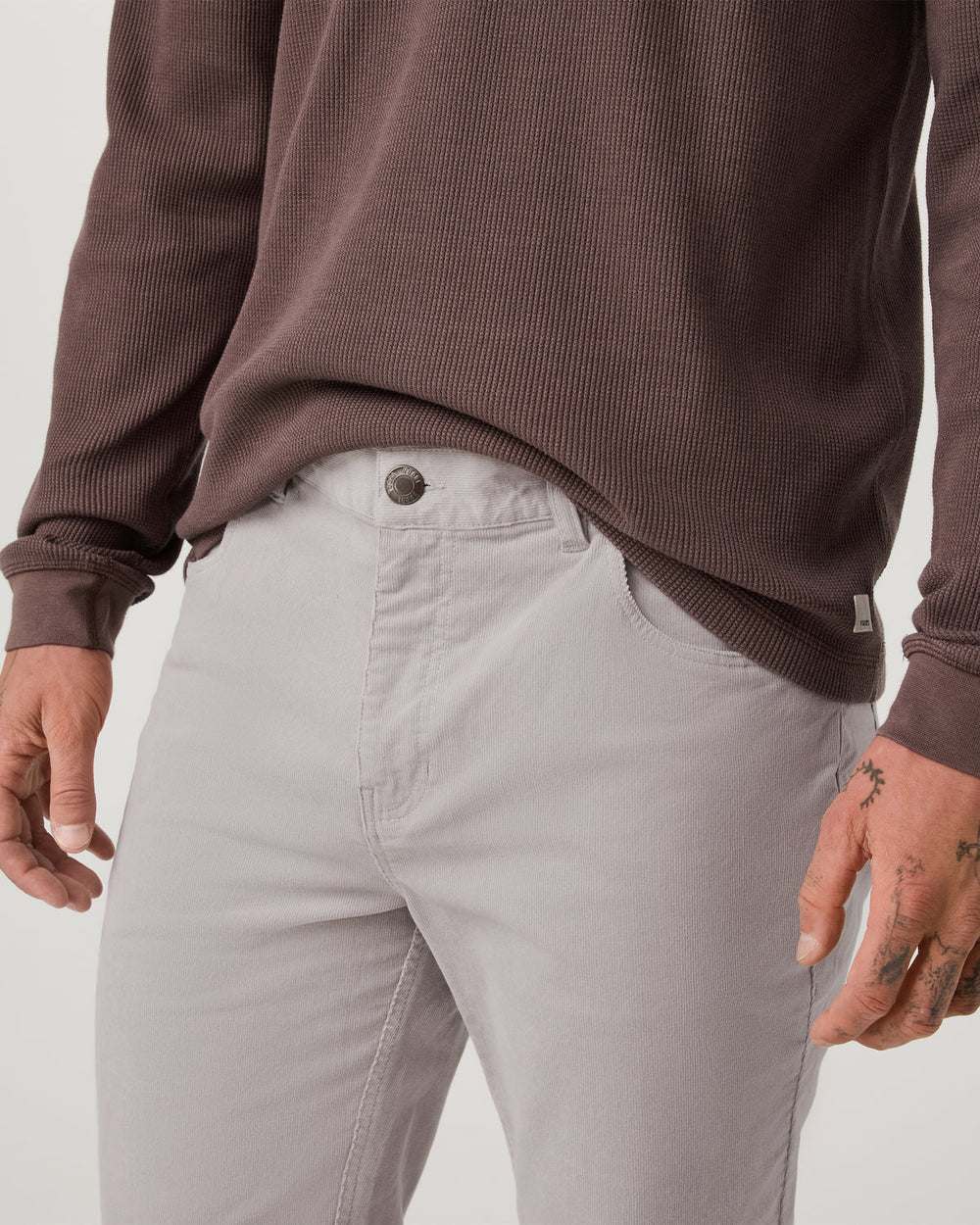 Vuori Optimist 5 Pocket Cord Pant Athletic Slim Fit Amethyst Grey