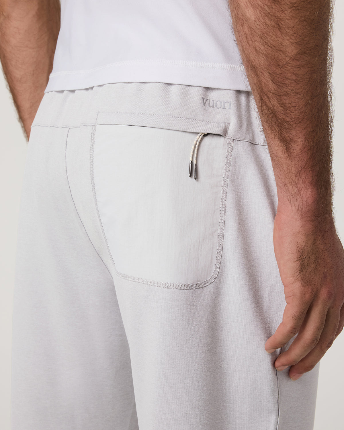 Vuori Sunday Mixed Media Jogger 28" Men's Frost Grey Joggers