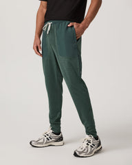Vuori Men's Sunday Mixed Media Jogger 28" Agate Green Heather