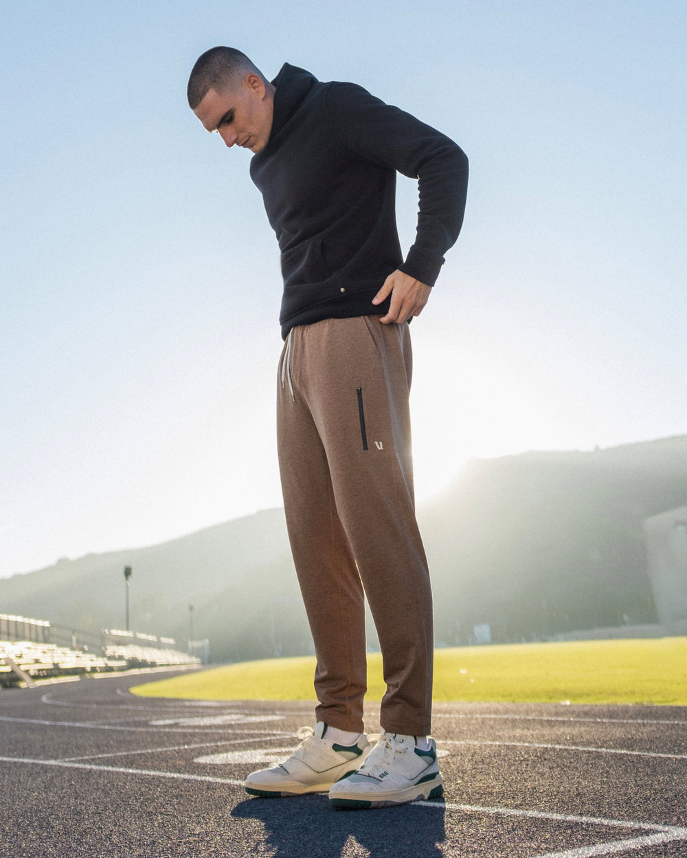 Vuori Sunday Performance Track Pant 2.0 Pecan Heather