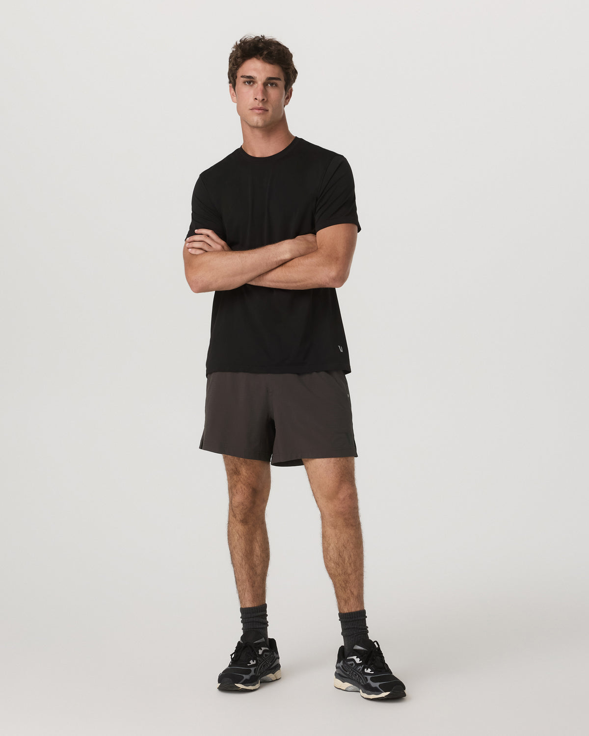 Vuori HardKore Short Lined 5" Men's Carbon Performance Shorts