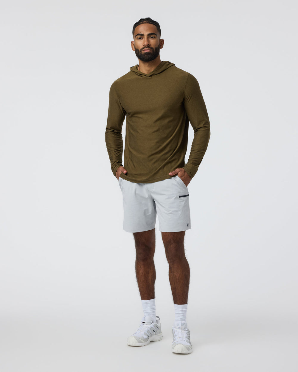 Vuori Grafton Short Unlined Classic Fit 7" Sky Grey