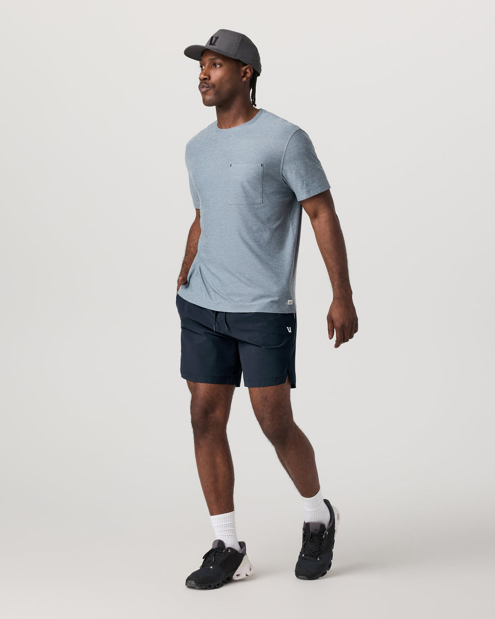 Vuori Crosscourt Short Unlined 7" Men's Navy Tennis Shorts