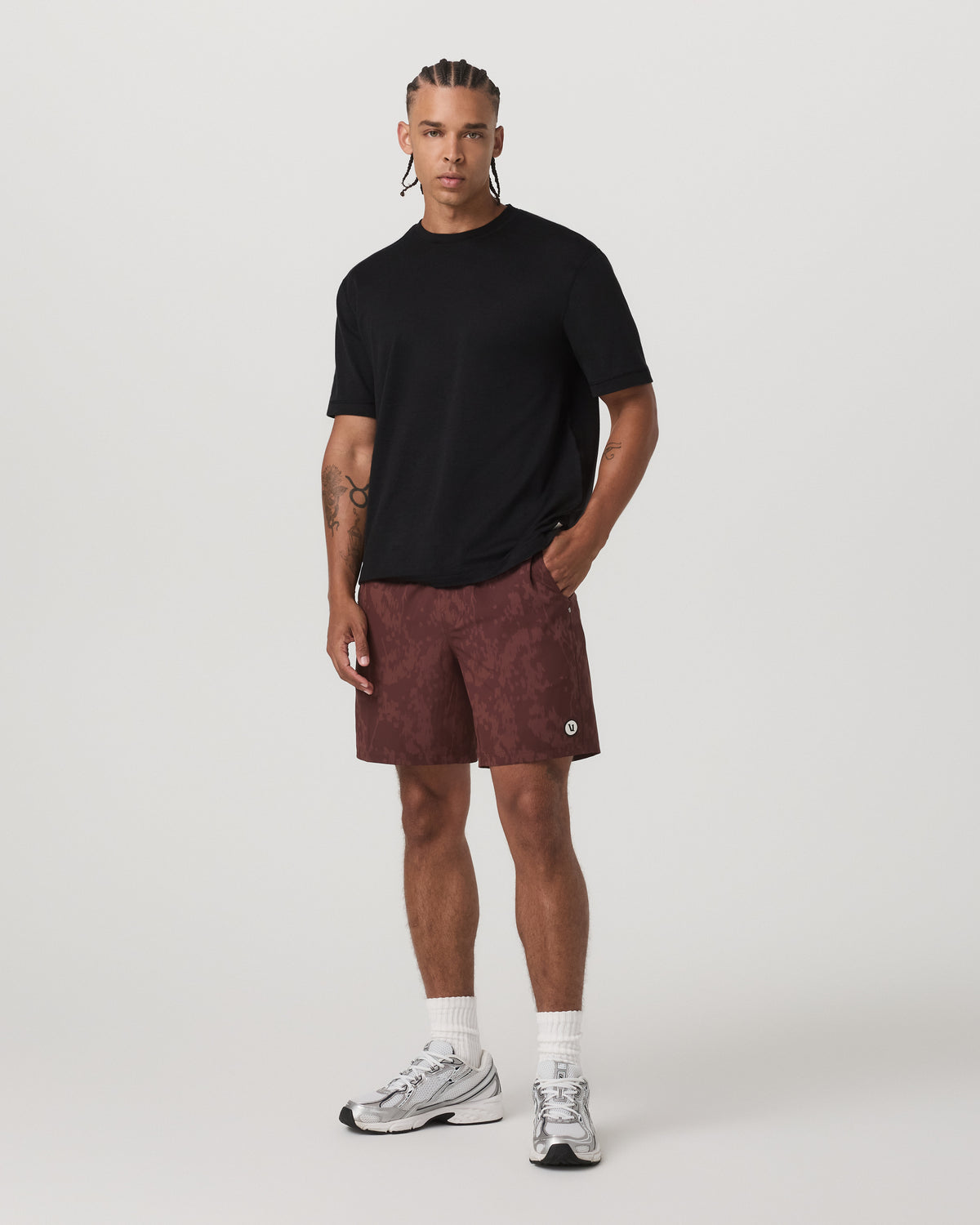 Vuori Kore Short Lined 7" Men's Dark Burnt Sienna Earth Shorts