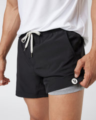 Vuori Kore Short Lined 5" Men's Black 5" Athletic Shorts
