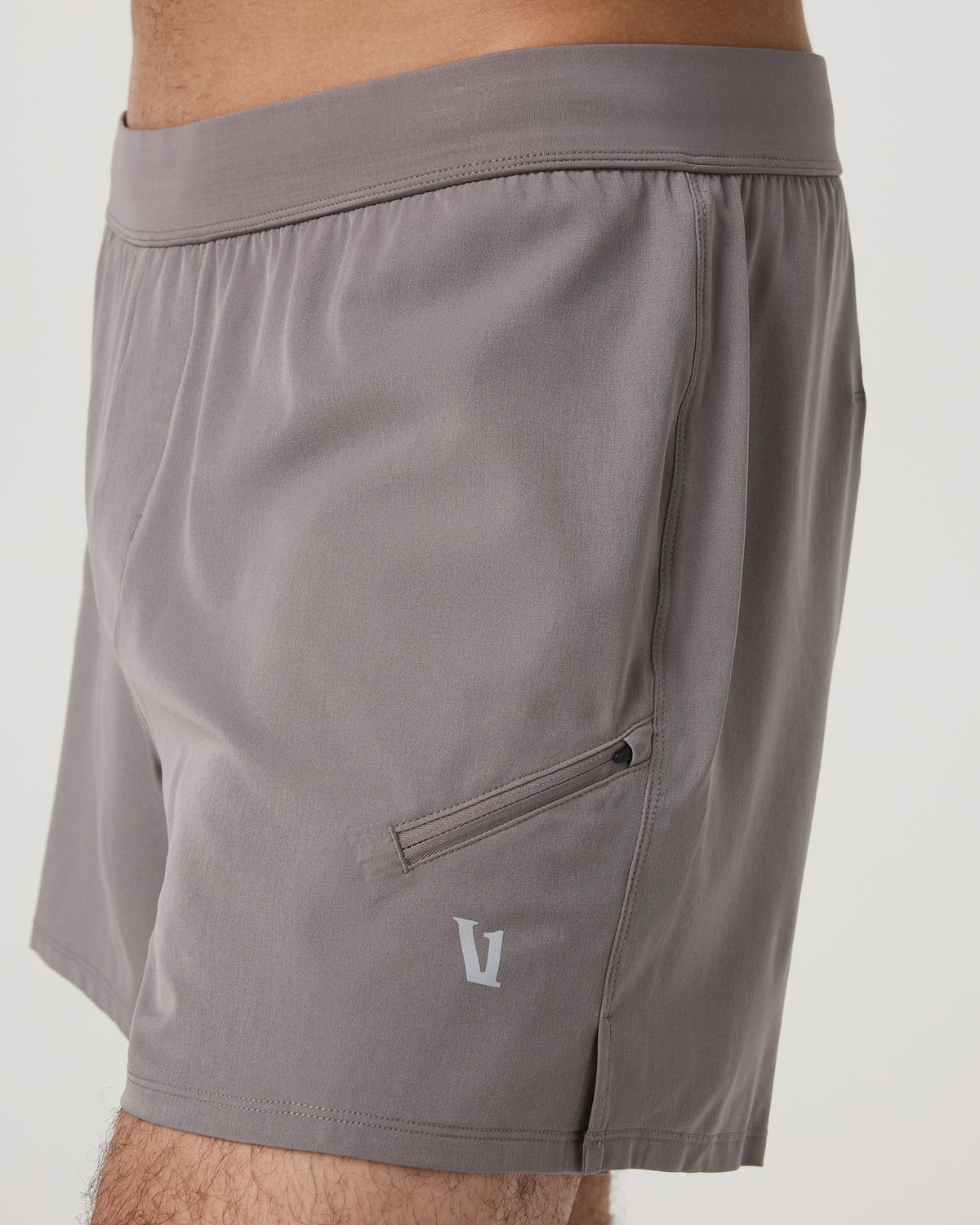 Vuori Qualify Short Lined 5" Men's Smokey Grey Athletic Shorts