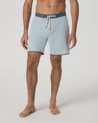Vuori Cruise Boardshort 7" Men's Blue Haze Linen Swim Shorts
