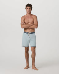 Vuori Cruise Boardshort 7" Men's Blue Haze Linen Swim Shorts
