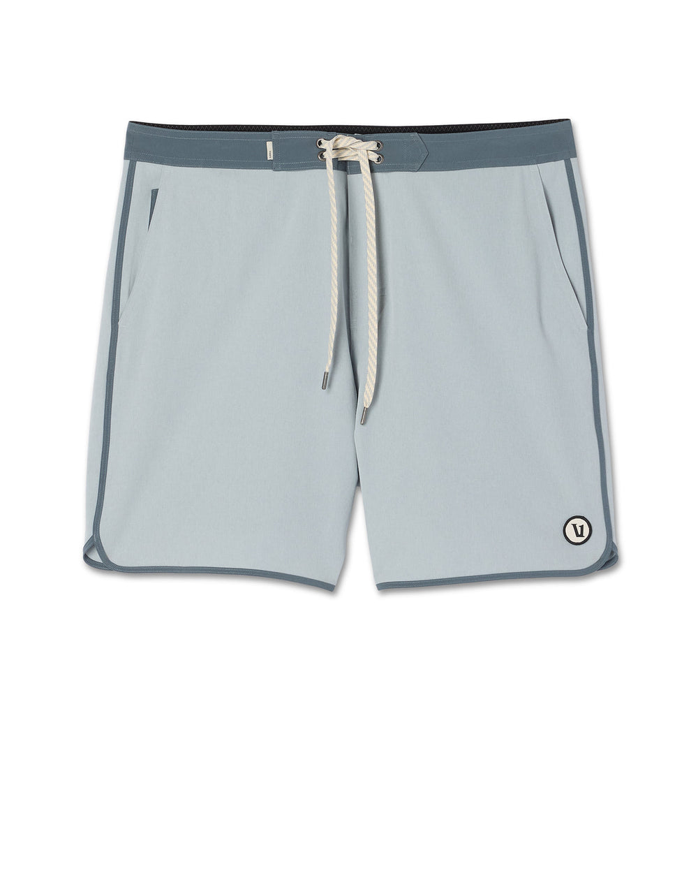 Vuori Cruise Boardshort 7" Men's Blue Haze Linen Swim Shorts