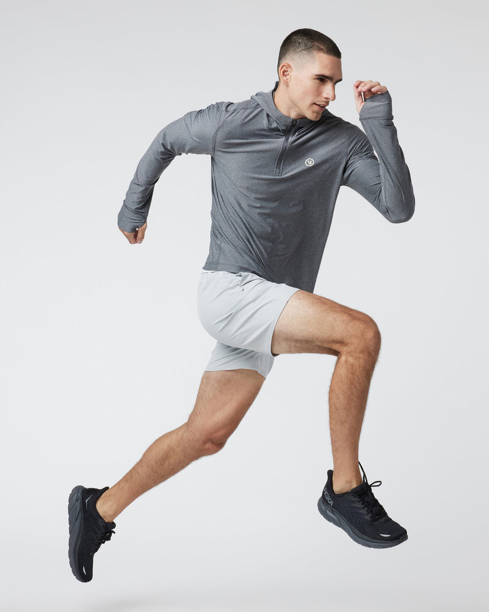 Vuori Maverick Volley Short Men's Sky Grey Hybrid Shorts