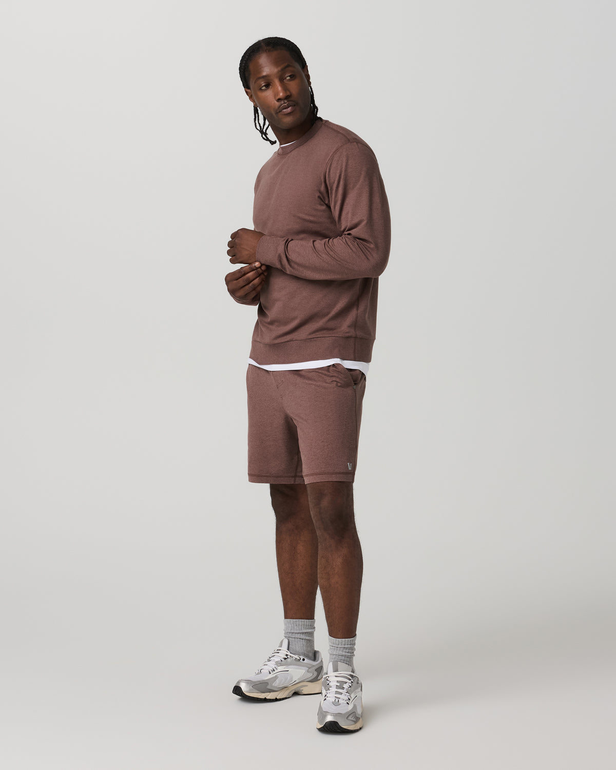Vuori Ponto Performance Short 7" Men's Sable Heather Shorts