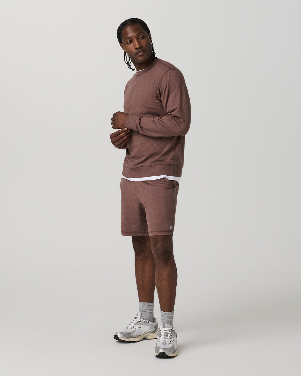 Vuori Ponto Performance Short 7" Men's Sable Heather Shorts