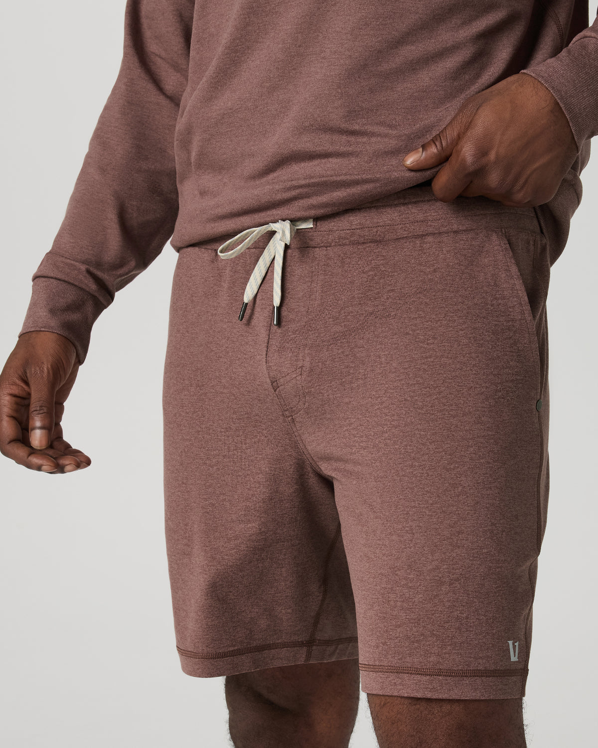 Vuori Ponto Performance Short 7" Men's Sable Heather Shorts