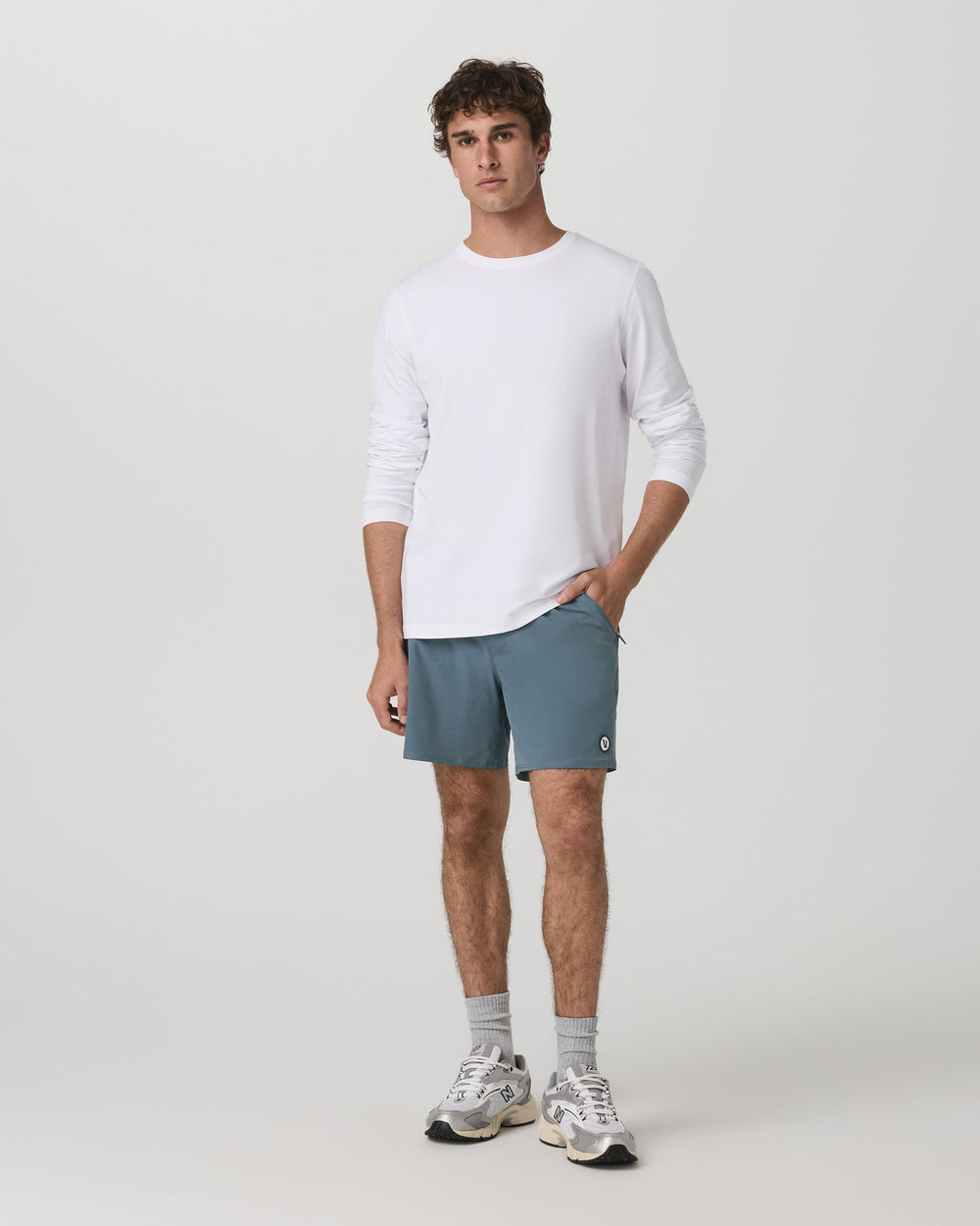 Vuori Maverick Volley Short Lined Men's Blue Sea Hybrid Shorts