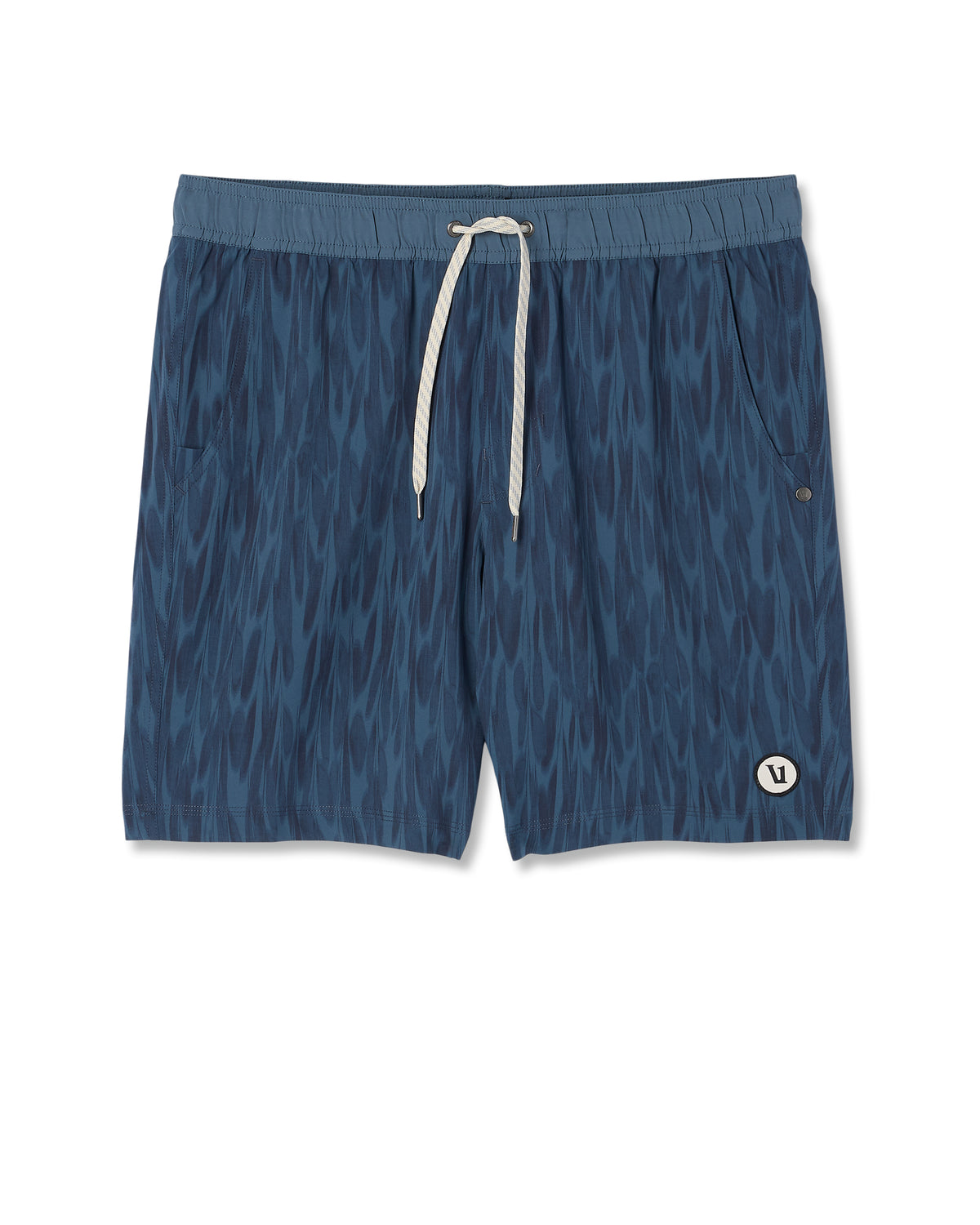 Vuori Kore Short Lined 7" Men's Shorts in Blue Sea Pampas