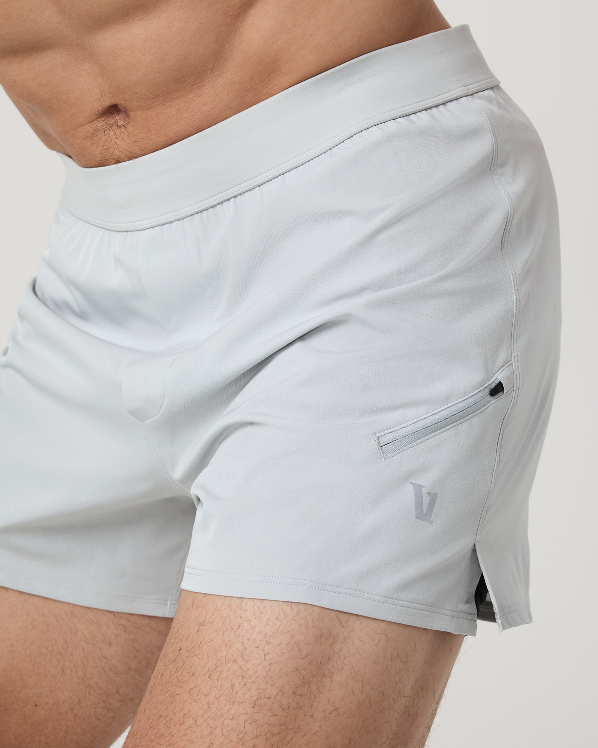 Vuori Qualify Short Lined 5" Men's Sky Grey Training Shorts