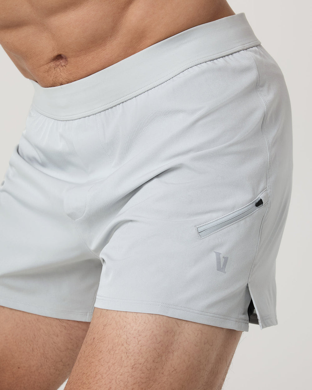 Vuori Qualify Short Lined 5" Men's Sky Grey Training Shorts