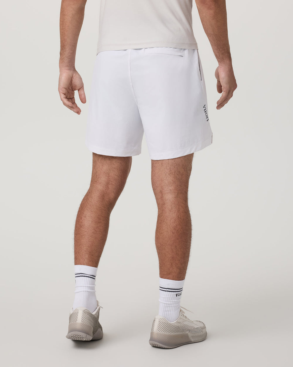 Vuori Crosscourt Short Unlined 7" Men's White Tennis Shorts